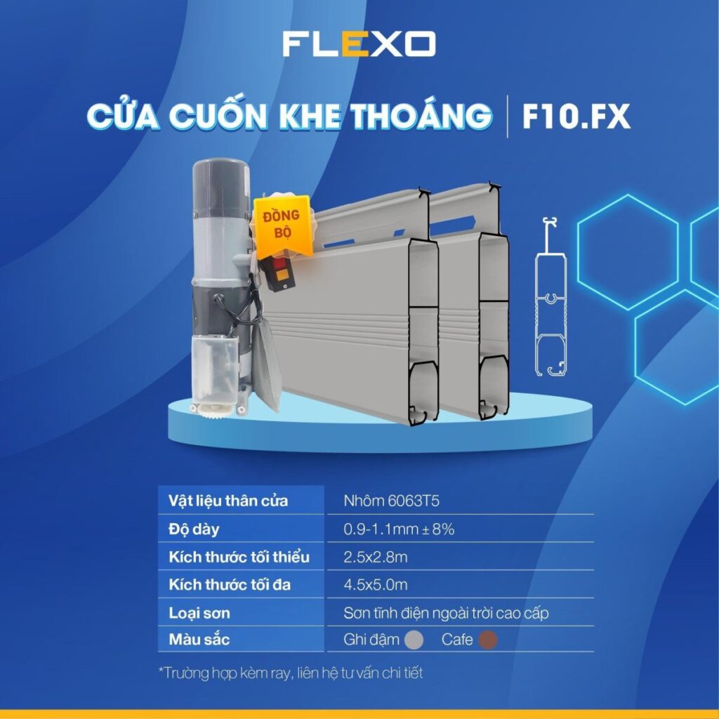 Cửa cuốn Flexo F12 đồng bộ motor 